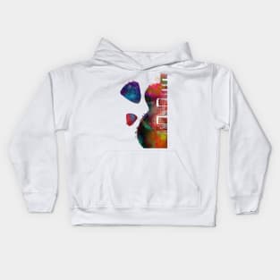 Guitar music art Kids Hoodie